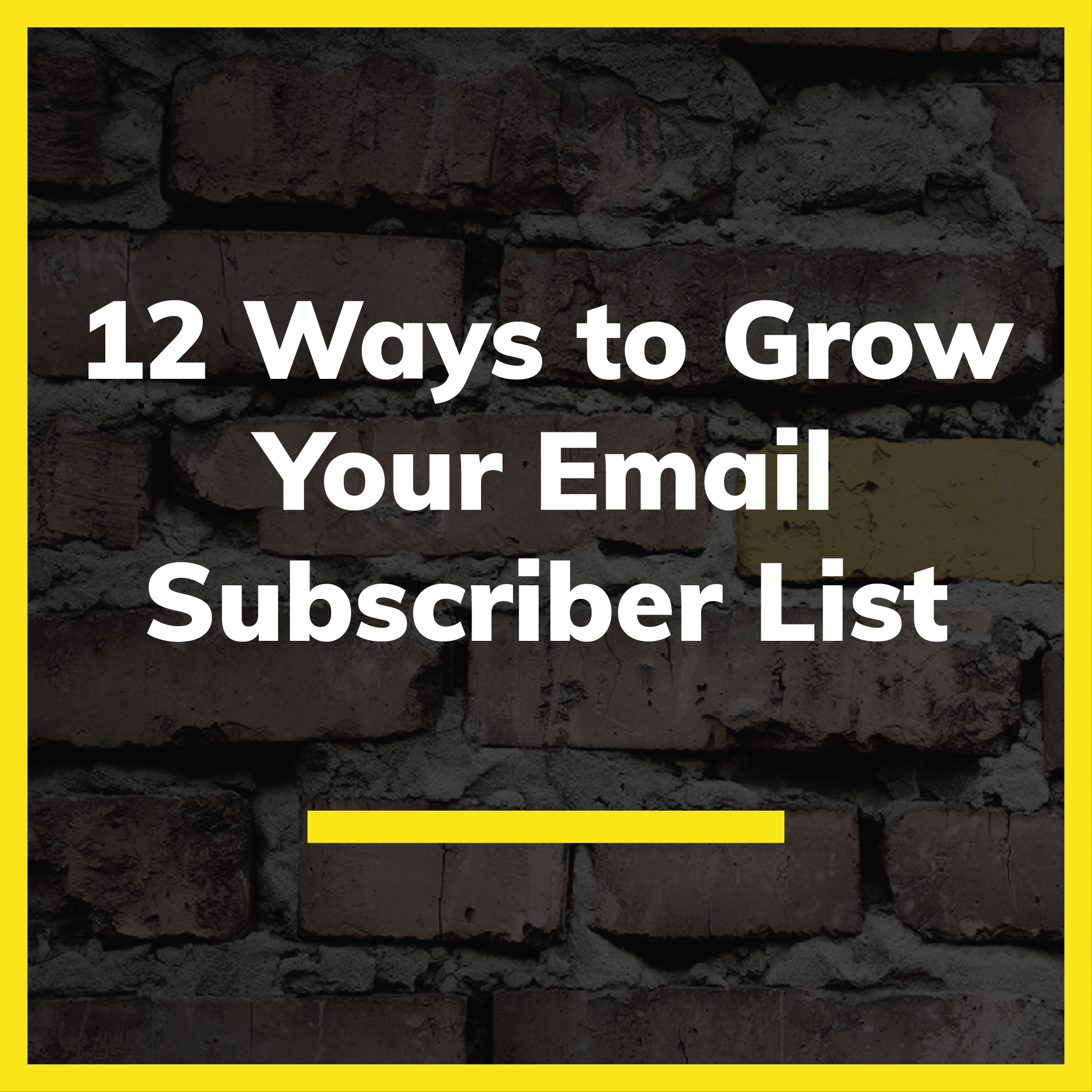12 Ways to Grow Your Email Subscriber List