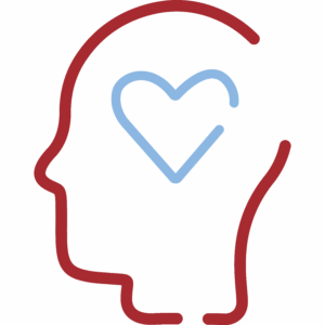 heart in brain icon